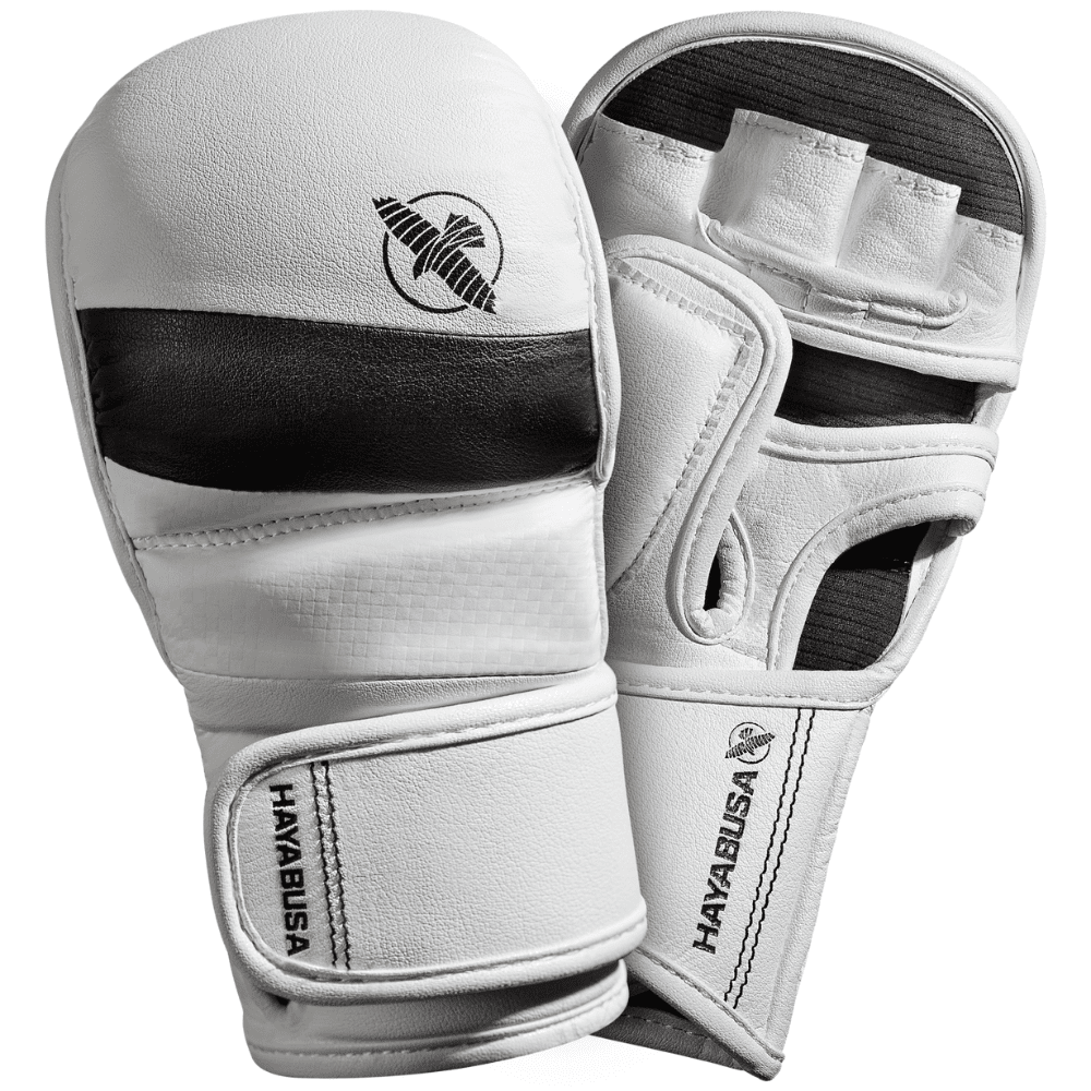 Hayabusa T3 7oz Hybrid MMA Gloves Hybrid Gloves Hayabusa White/Black Small
