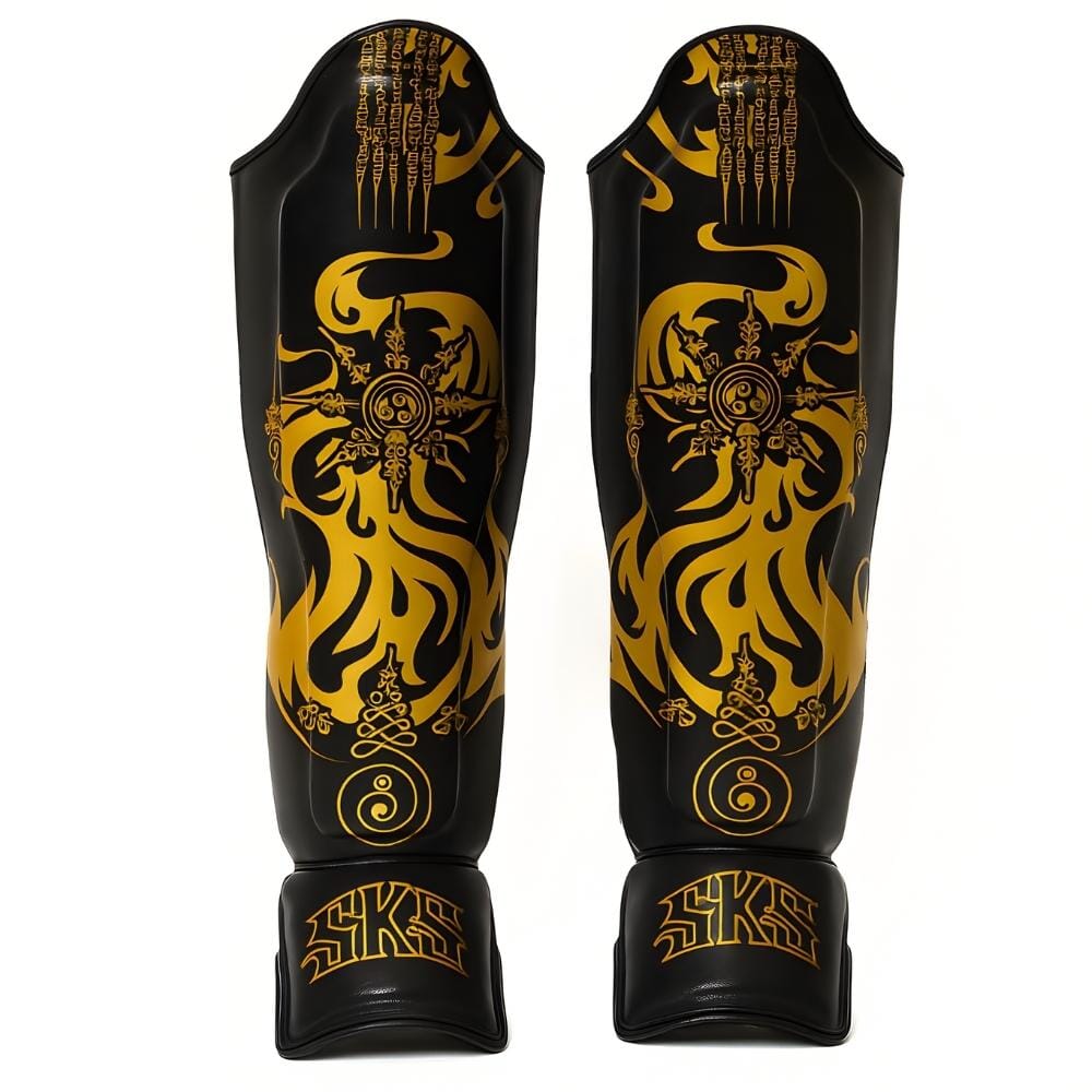 SKS Rift Legacy Muay Thai Shin Guards Black