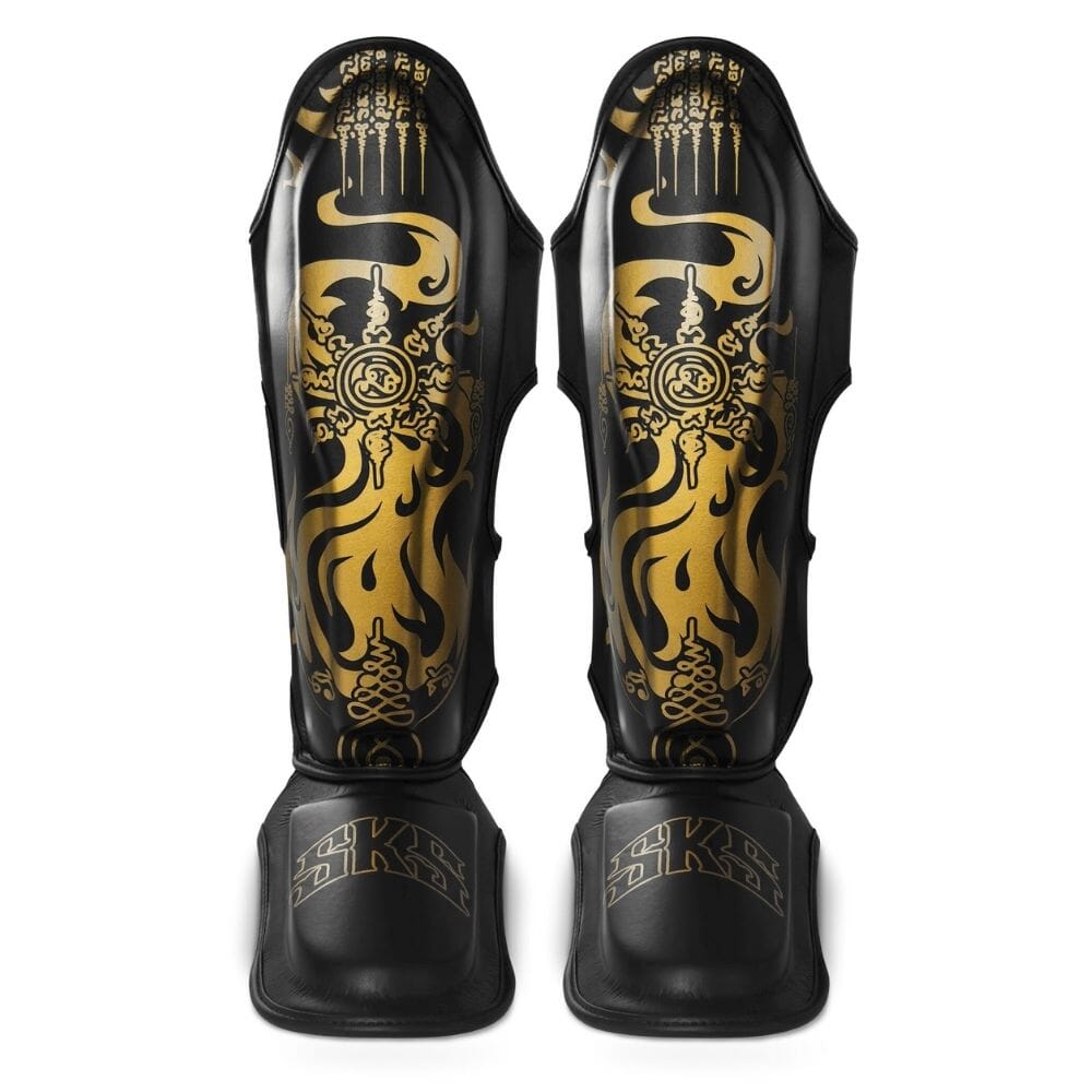 SKS Rift Legacy Muay Thai Shin Guards Black Shin Guards SKS Black/Gold Small