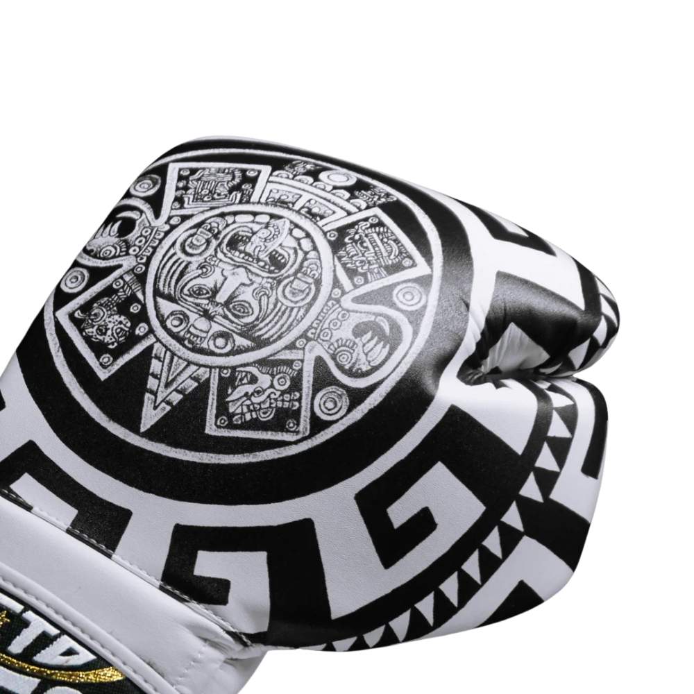 Cleto Reyes Aztec Calendar Boxing Gloves Black/White