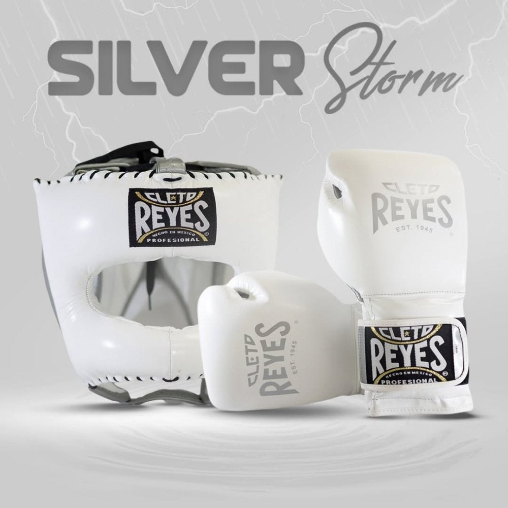 Cleto Reyes Silver Storm Boxing Gloves White/Silver