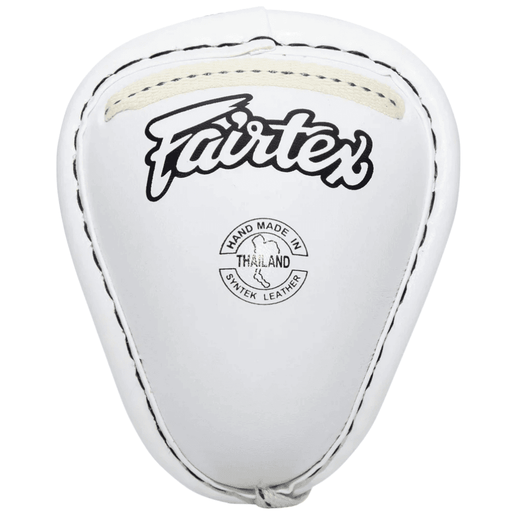 Fairtex GC2 Muay Thai Steel Cup Red/White Groin Guards Fairtex White Small