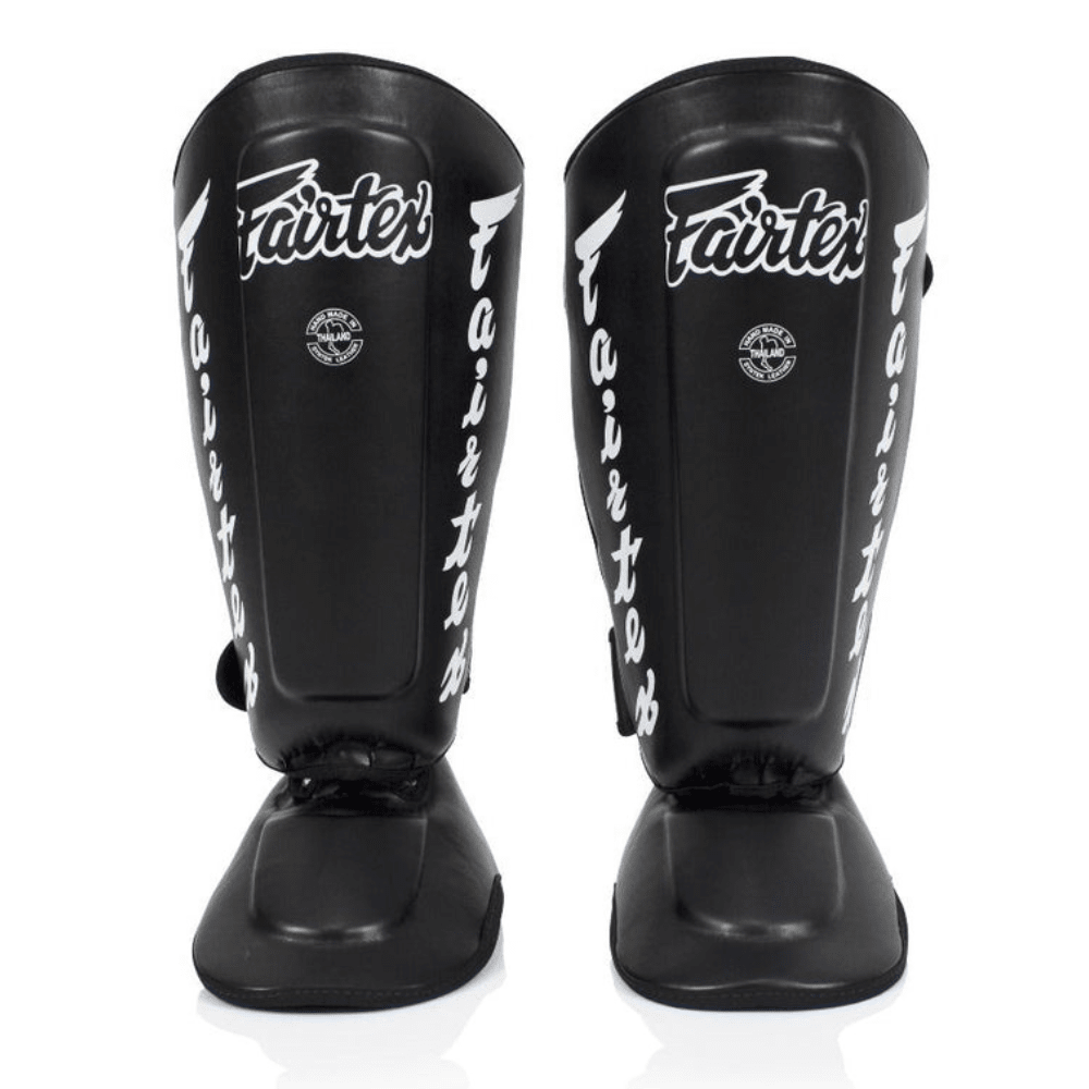 Fairtex SP7 Twister Muay Thai Shin Guards Shin Guards Fairtex Black Small