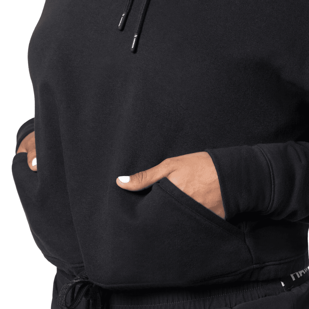 Hayabusa Womens Cozy Fleece Cropped Hoodie Black
