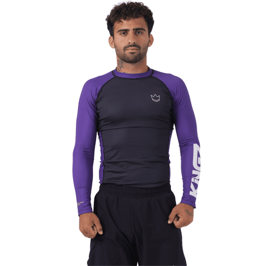 Kingz Ranked Performance V2 Long Sleeve Rashguard Rashguards Kingz Purple Small