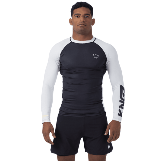 Kingz Ranked Performance V2 Long Sleeve Rashguard Rashguards Kingz White Small