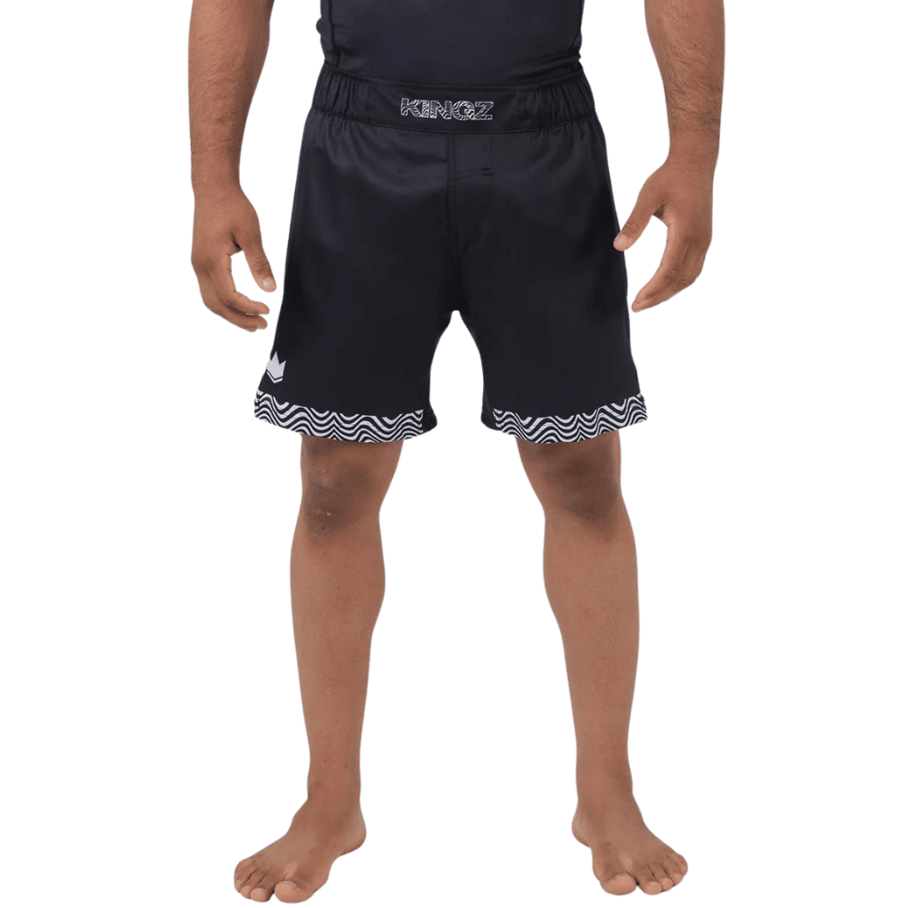 Kingz Flow Grappling Shorts BJJ Shorts Kingz Black X Small