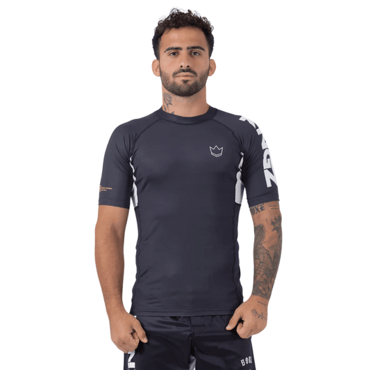 Kingz Ranked Performance V2 Short Sleeve Rashguard Rashguards Kingz Black X Small