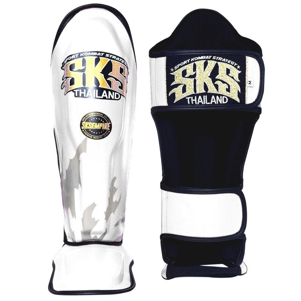 SKS Claw Muay Thai Shin Guards White Shin Guards SKS White Small