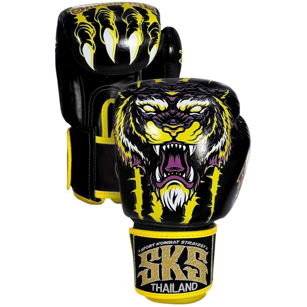 SKS Tiger Muay Thai Gloves Black Muay Thai Gloves SKS