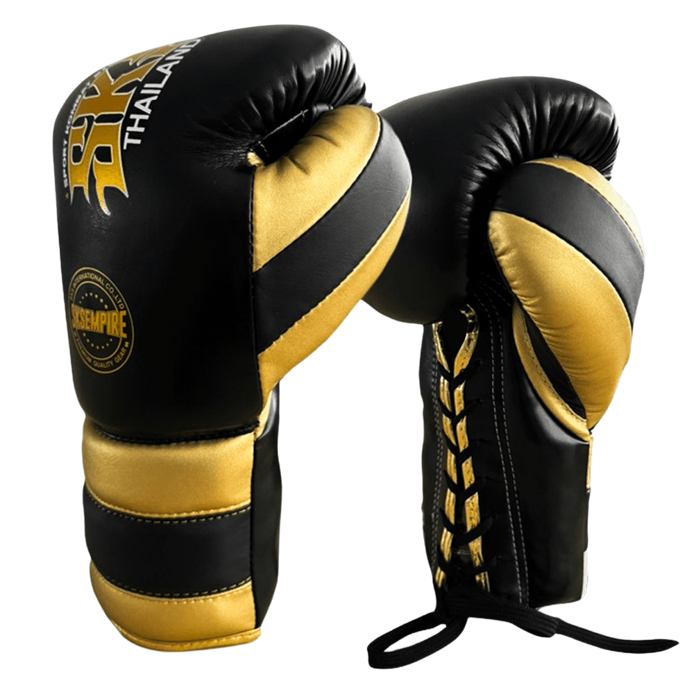 SKS Obsidian Gloves - Laced Muay Thai Gloves SKS 12oz