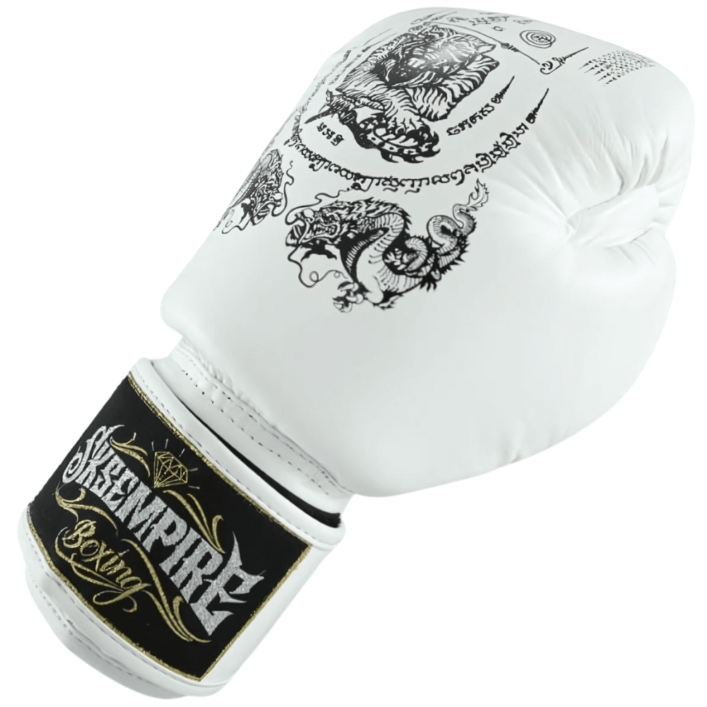 SKS White Sakyant Muay Thai Gloves Muay Thai Gloves SKS