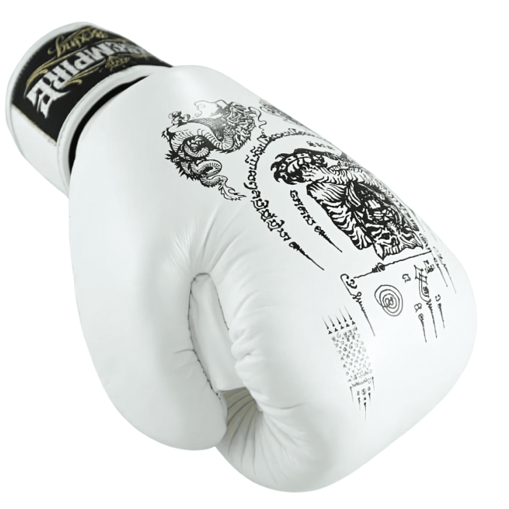 SKS White Sakyant Muay Thai Gloves Muay Thai Gloves SKS