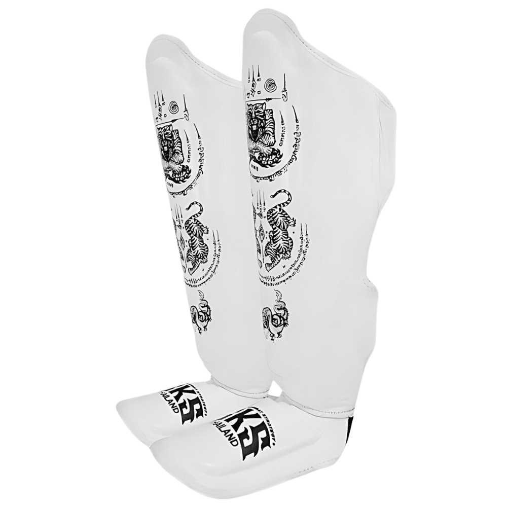 SKS White Sakyant Muay Thai Shin Guards Shin Guards SKS