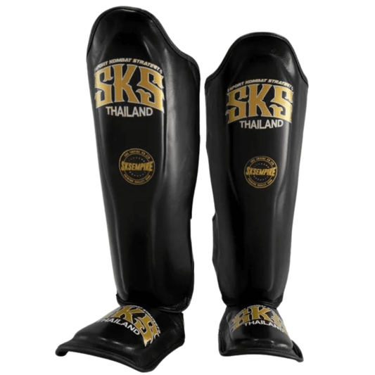 SKS Black Muay Thai Shin Guards Shin Guards SKS Black Small
