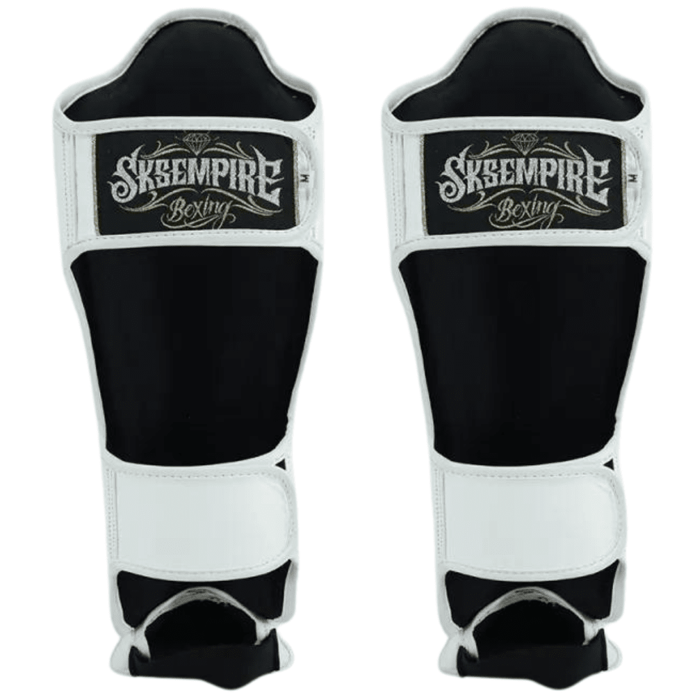 SKS White Muay Thai Shin Guards Shin Guards SKS