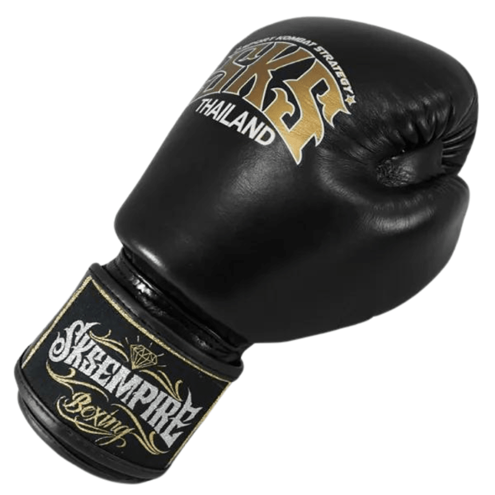 SKS Black Muay Thai Boxing Gloves Muay Thai Gloves SKS
