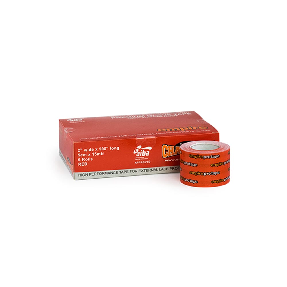 Empire Premium Glove Tape 5cm x 15mtr (6 Roll Box) Boxing Tape Empire Pro Tape Red 6 Rolls