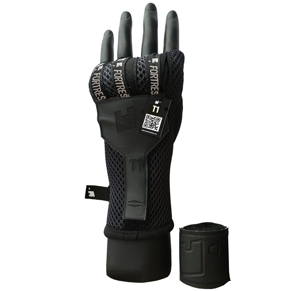Fortress T1 Fastwraps Quick Wraps Fortress Boxing Black Small