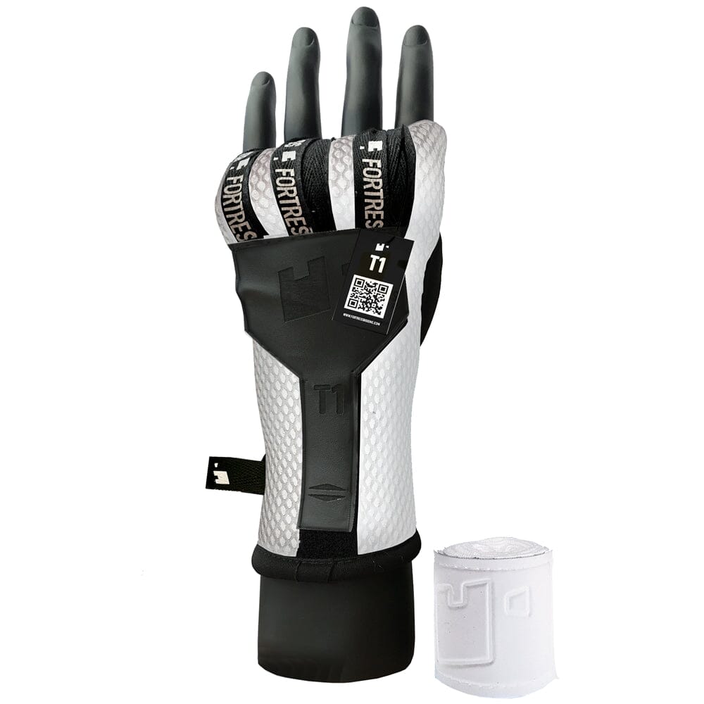 Fortress T1 Fastwraps Quick Wraps Fortress Boxing White/Black Small