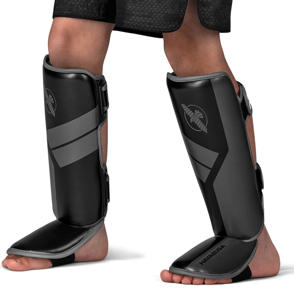 Hayabusa S4 Youth Shin Guards Black