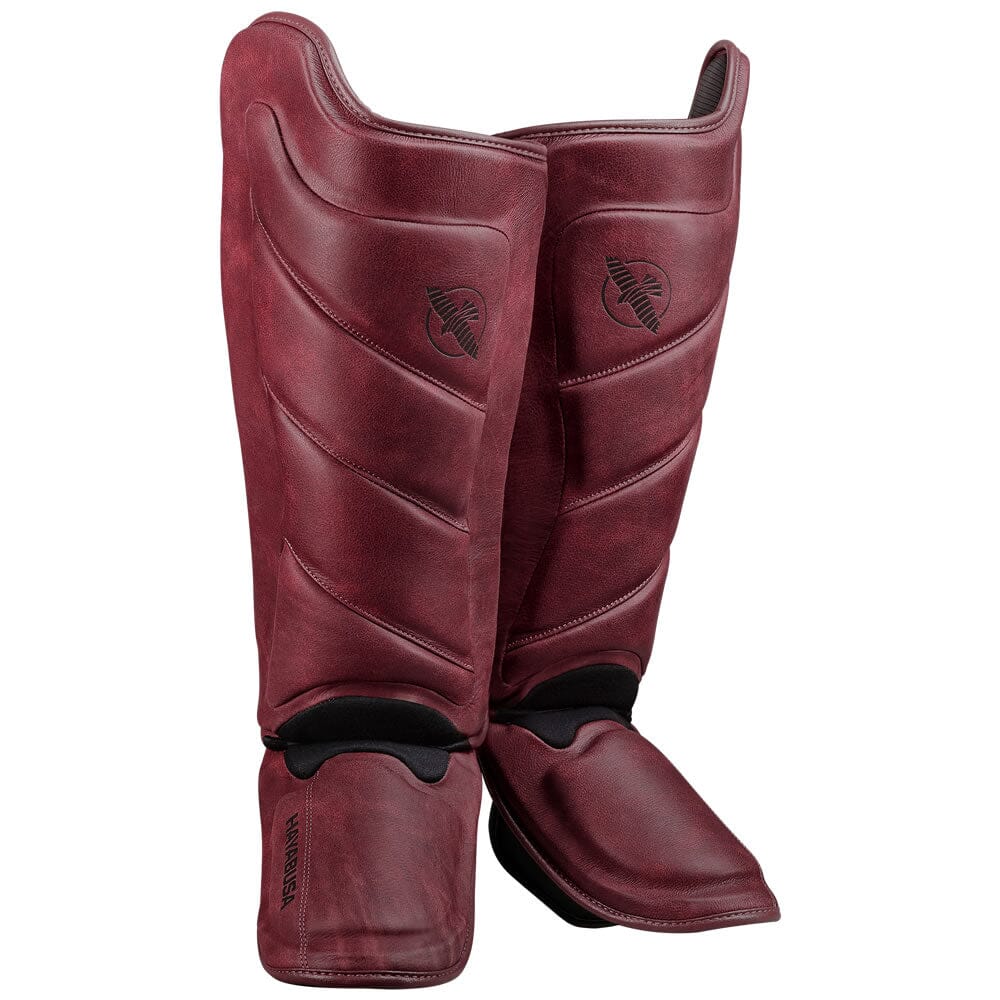 Hayabusa T3 LX Shin Guards Crimson Burgundy