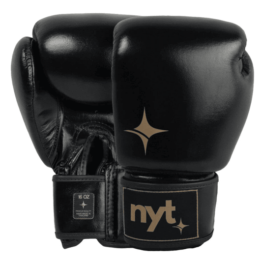 NYT Muay Thai Boxing Gloves Muay Thai Gloves NYT Black/Sand 10oz