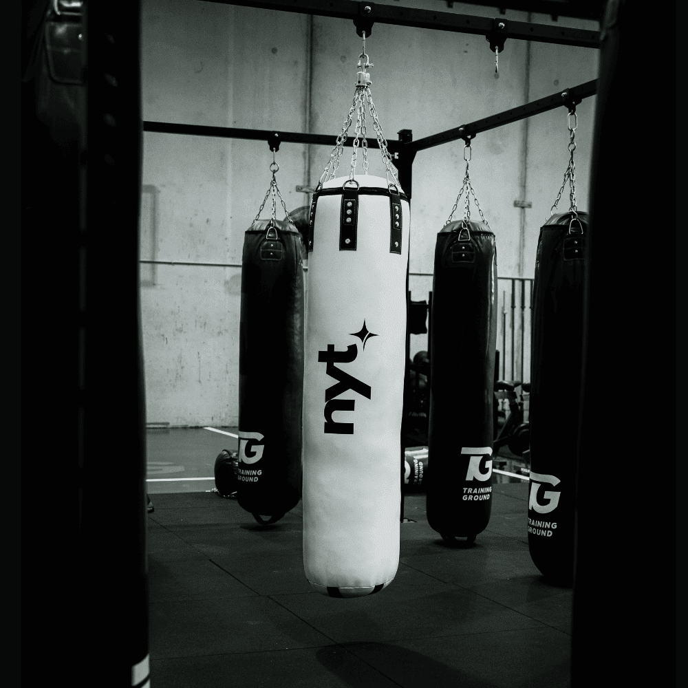 NYT 6ft Microfiber Oversize Heavy Bag White Heavy Bags NYT White/Black 6ft