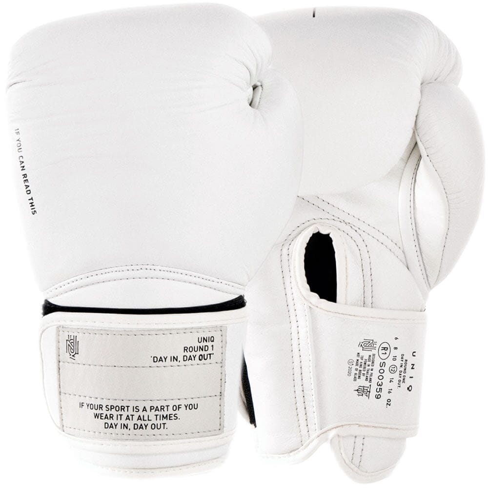 UNIQ Technical Velcro Boxing Gloves Boxing Gloves UNIQ Technical White 10oz