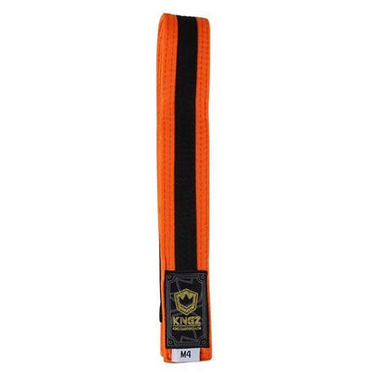 Kingz Kids Belts With Black Stripe Orange