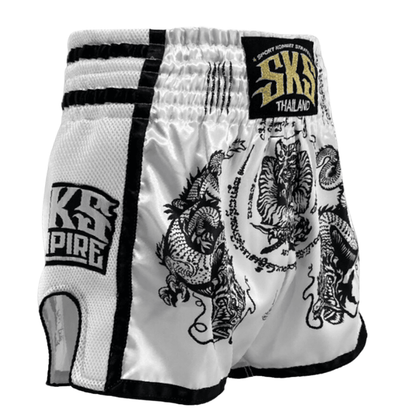 SKS White Sakyant Muay Thai Shorts Muay Thai Shorts SKS 