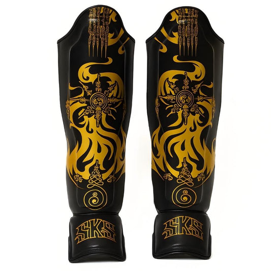 SKS Rift Legacy Muay Thai Shin Guards Black