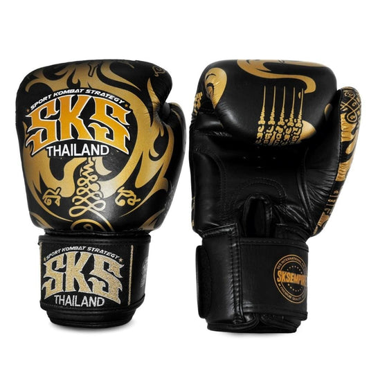 SKS Rift Legacy Muay Thai Gloves Black Muay Thai Gloves SKS Black/Gold 10oz 