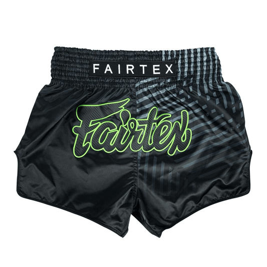 Fairtex BS1924 Muay Thai Shorts Racer Black Muay Thai Shorts Fairtex Small 