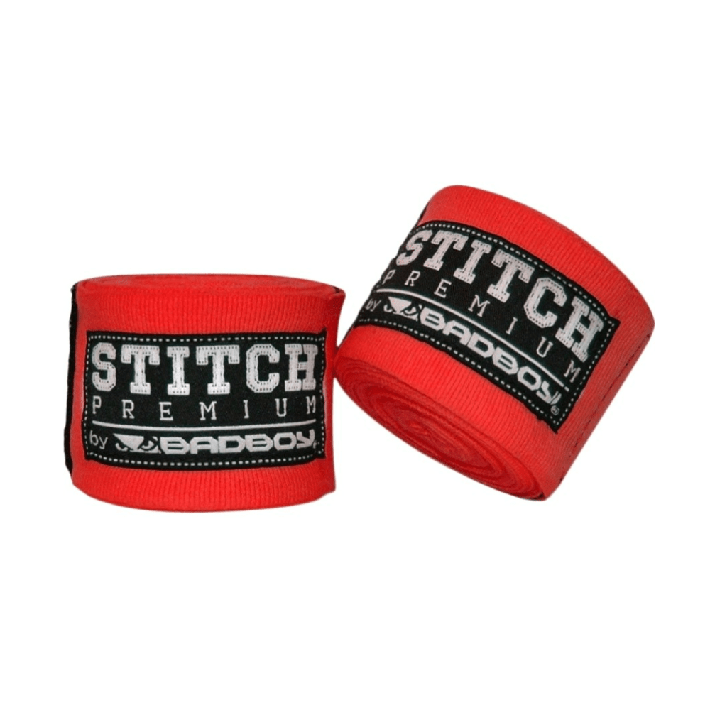 Bad Boy Stitch Premium 5m Hand Wraps Hand Wraps Bad Boy Red 