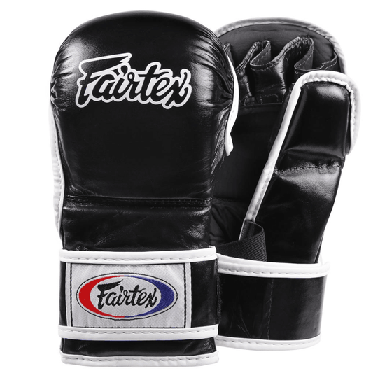 Fairtex FGV15 Sparring MMA Gloves Hybrid Gloves Fairtex Black/White Small 