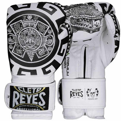 Cleto Reyes Aztec Calendar Boxing Gloves Black/White
