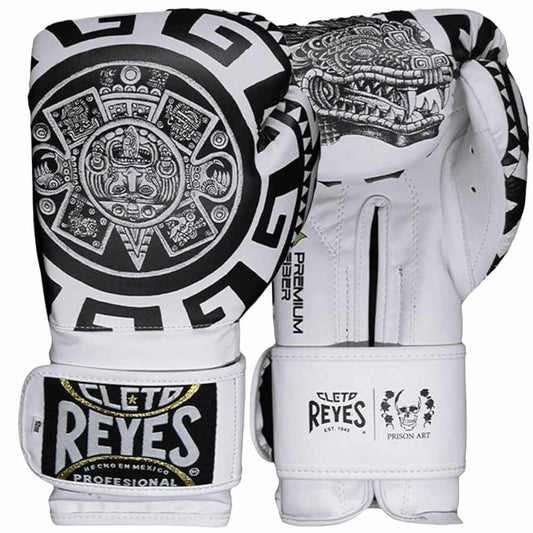 Cleto Reyes Aztec Calendar Boxing Gloves Black/White