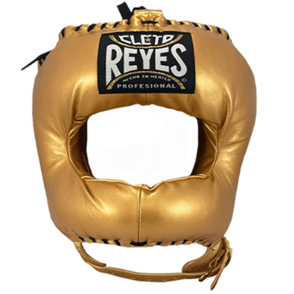 Cleto Reyes Traditional Headgear with Nylon Face Bar Head Guards Cleto Reyes Gold One Size 