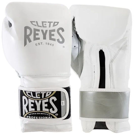 Cleto Reyes Silver Storm Boxing Gloves White/Silver