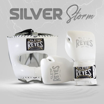 Cleto Reyes Silver Storm Boxing Gloves White/Silver