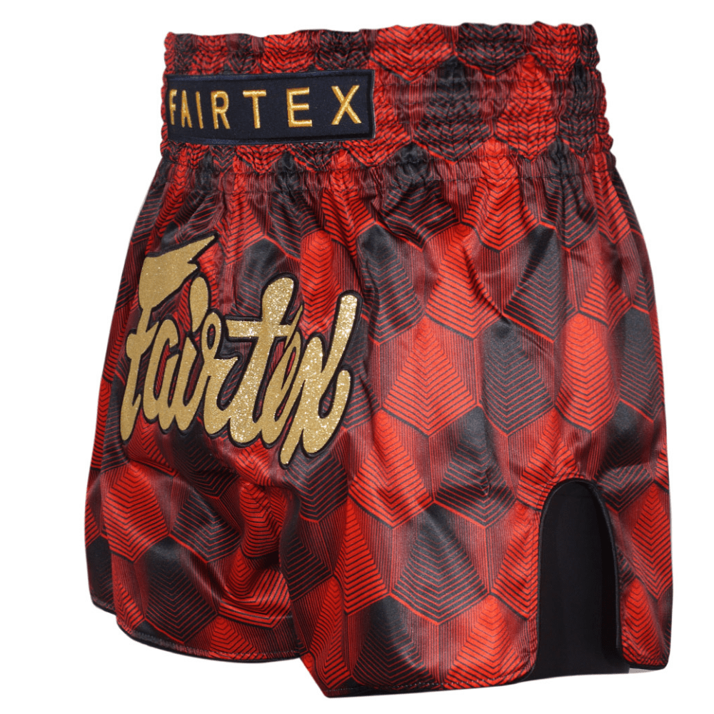 Fairtex BS1919 Red Jubilee Muay Thai Shorts Muay Thai Shorts Fairtex X Small 