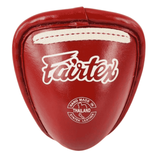 Fairtex GC2 Muay Thai Steel Cup Red/White Groin Guards Fairtex Red Small