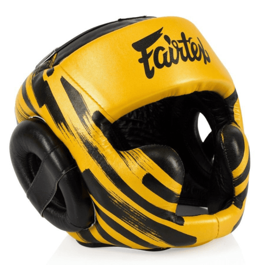 Fairtex HG-16-M2 Microfiber Headguard Head Guards Fairtex Gold Medium 