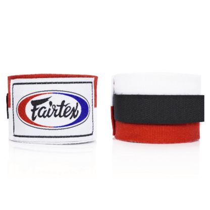 Fairtex HW2 Cotton Hand Wraps Hand Wraps Fairtex Red/White 