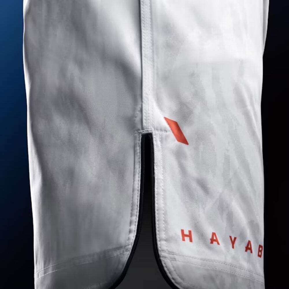 Hayabusa Apex 3/4 Thigh Fight Shorts Ash White