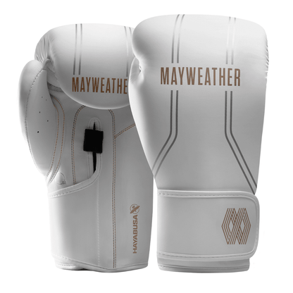 Hayabusa x Mayweather Contender Boxing Gloves White/Gold