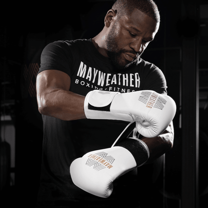 Hayabusa x Mayweather Core Boxing Gloves White/Gold