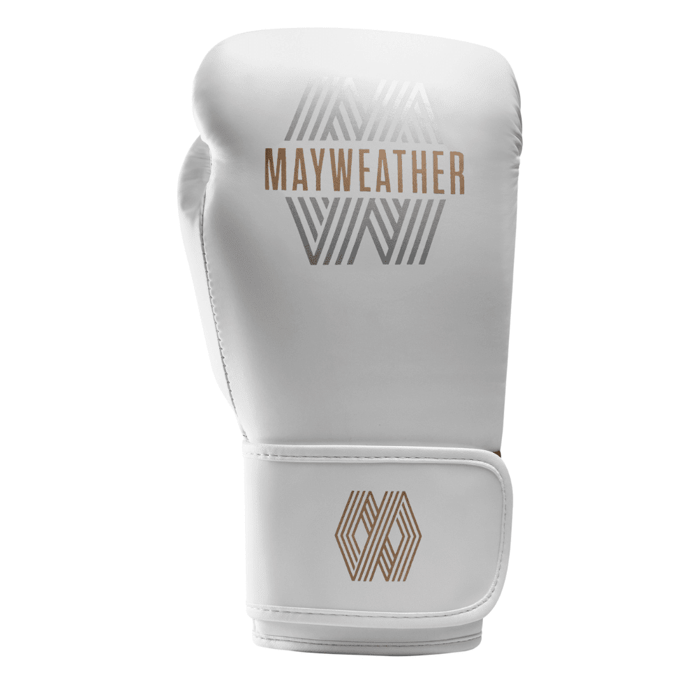 Hayabusa x Mayweather Core Boxing Gloves White/Gold