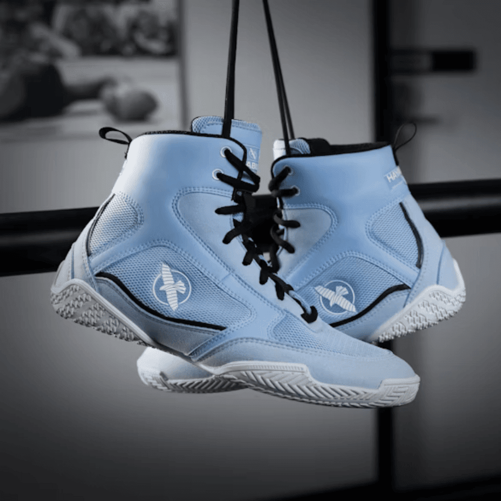 Hayabusa Pro Boxing Shoes Powder Blue – EverythingMMA